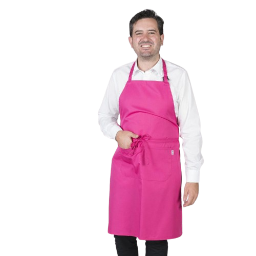 Delantal unisex con peto y bolsillo, talla única. Varios colores Delantal unisex con peto y bolsillo, talla única. Varios colores