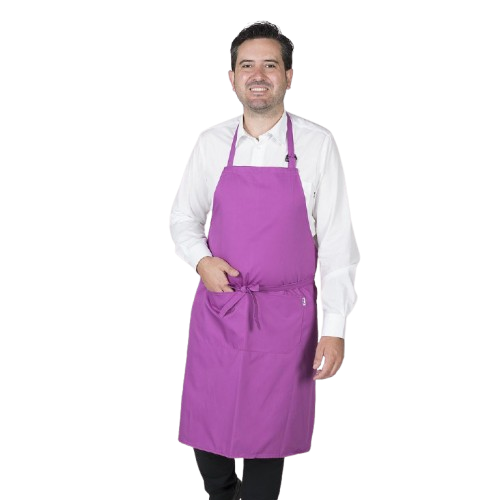 Delantal unisex con peto y bolsillo, talla única. Varios colores Delantal unisex con peto y bolsillo, talla única. Varios colores