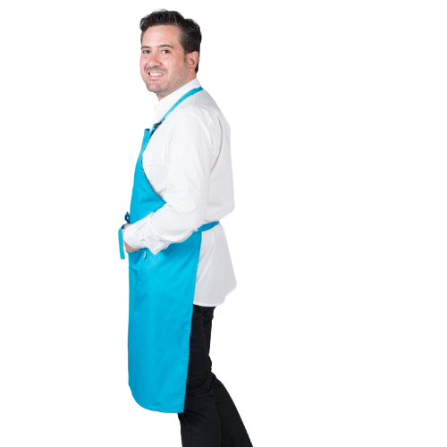 Delantal unisex con peto y bolsillo, talla única. Varios colores Delantal unisex con peto y bolsillo, talla única. Varios colores