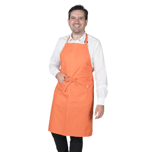Delantal unisex con peto y bolsillo, talla única. Varios colores Delantal unisex con peto y bolsillo, talla única. Varios colores