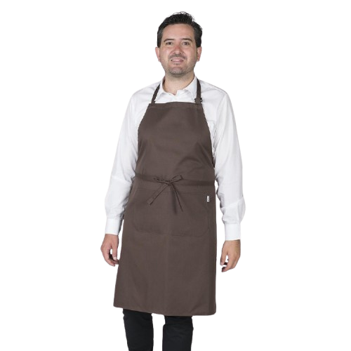 Delantal unisex con peto y bolsillo, talla única. Varios colores Delantal unisex con peto y bolsillo, talla única. Varios colores