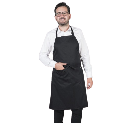 Delantal unisex con peto y bolsillo, talla única. Varios colores Delantal unisex con peto y bolsillo, talla única. Varios colores
