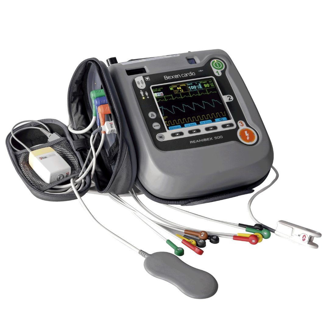 Desfibrilador Reanibex 500 EMS con batería recargable Desfibrilador Reanibex 500 EMS con batería recargable