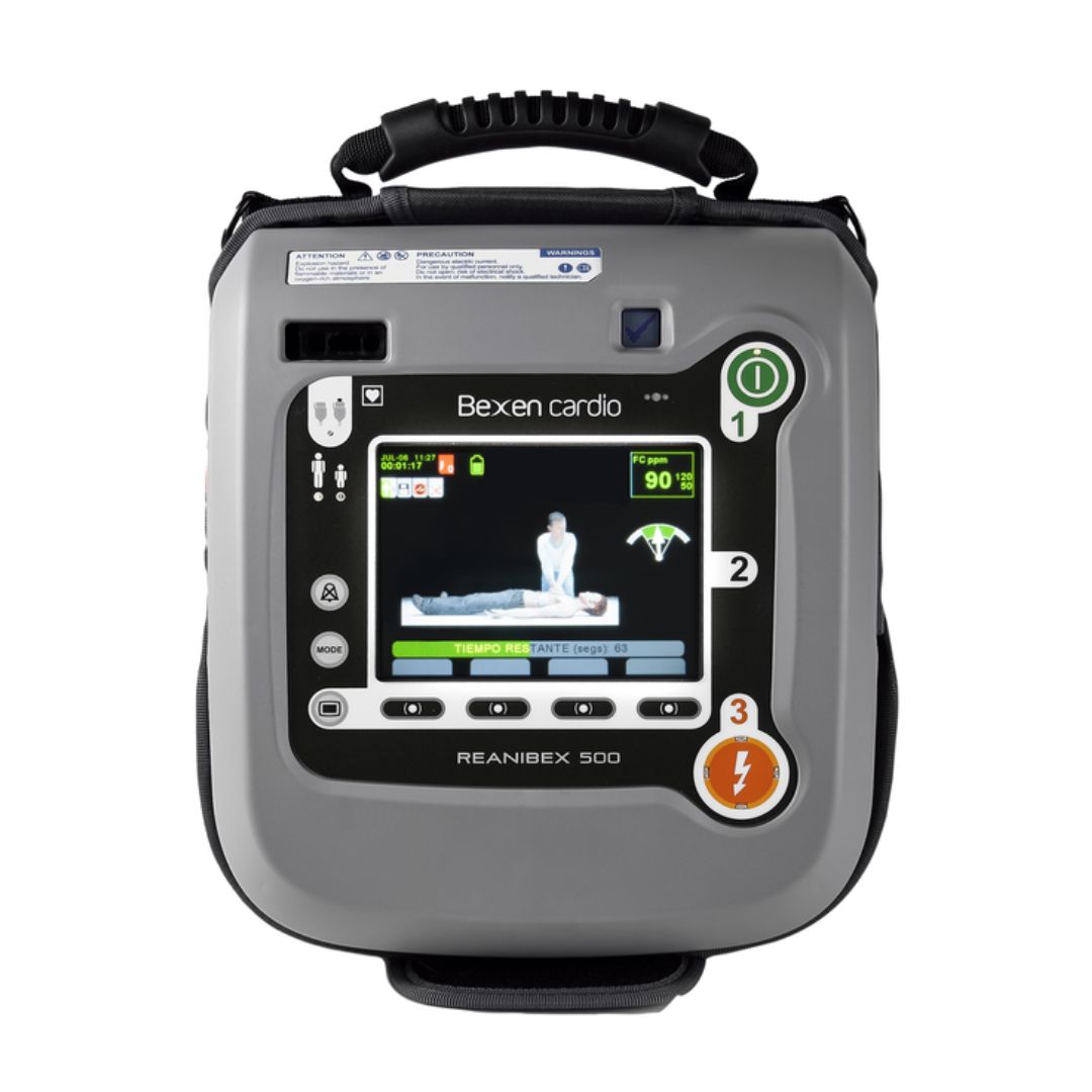 Desfibrilador Reanibex 500 EMS con batería recargable Desfibrilador Reanibex 500 EMS con batería recargable