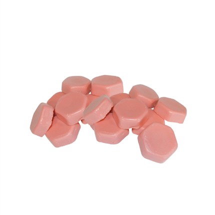 Cera de baja fusión en pastillas. Bolsa de 1 Kg. Color Rosa
