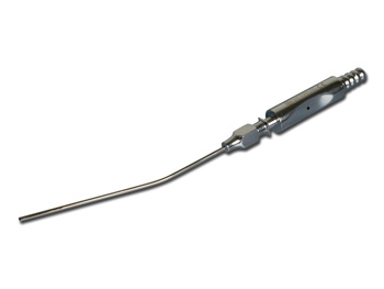 Cánula de acero inoxidable para aspiración con adaptador Luer, 1,5 mm