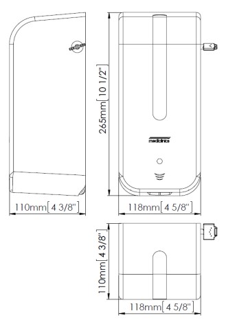 Dispensador de jabón automático. 0,8 L de capacidad