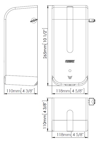 Dispensador de jabón automático. 0,8 L de capacidad Dispensador de jabón automático. 0,8 L de capacidad