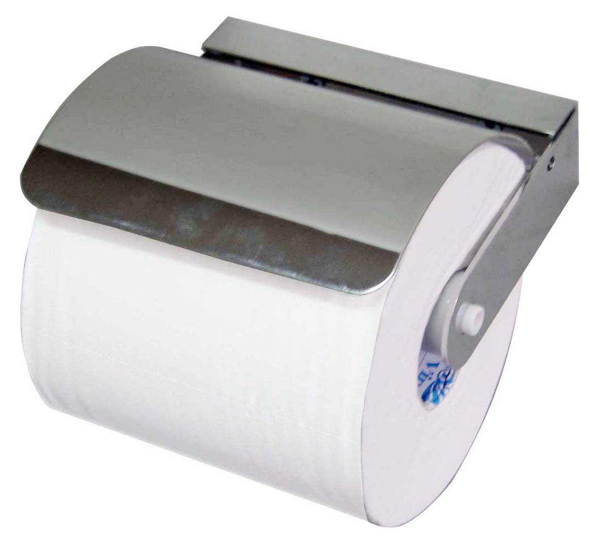 Dispensador de papel higiénico latón cromado con faldón