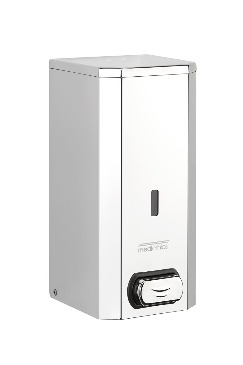 Dispensador manual de jabón, 1,5 L de capacidad. Acabado brillante Dispensador manual de jabón, 1,5 L de capacidad. Acabado brillante
