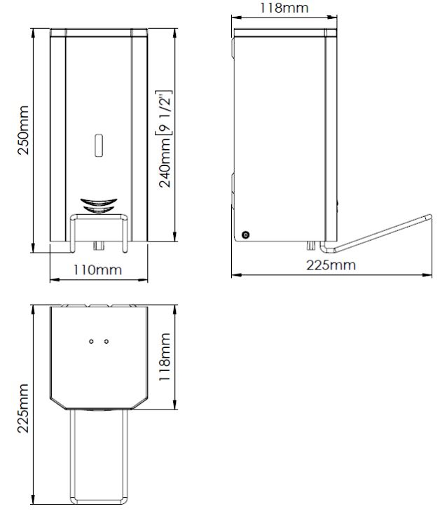 Dosificador de jabón líquido. Accionamiento manual. Acero inox. blanco. Capacidad 1,5 l Dosificador de jabón líquido. Accionamiento manual. Acero inox. blanco. Capacidad 1,5 l