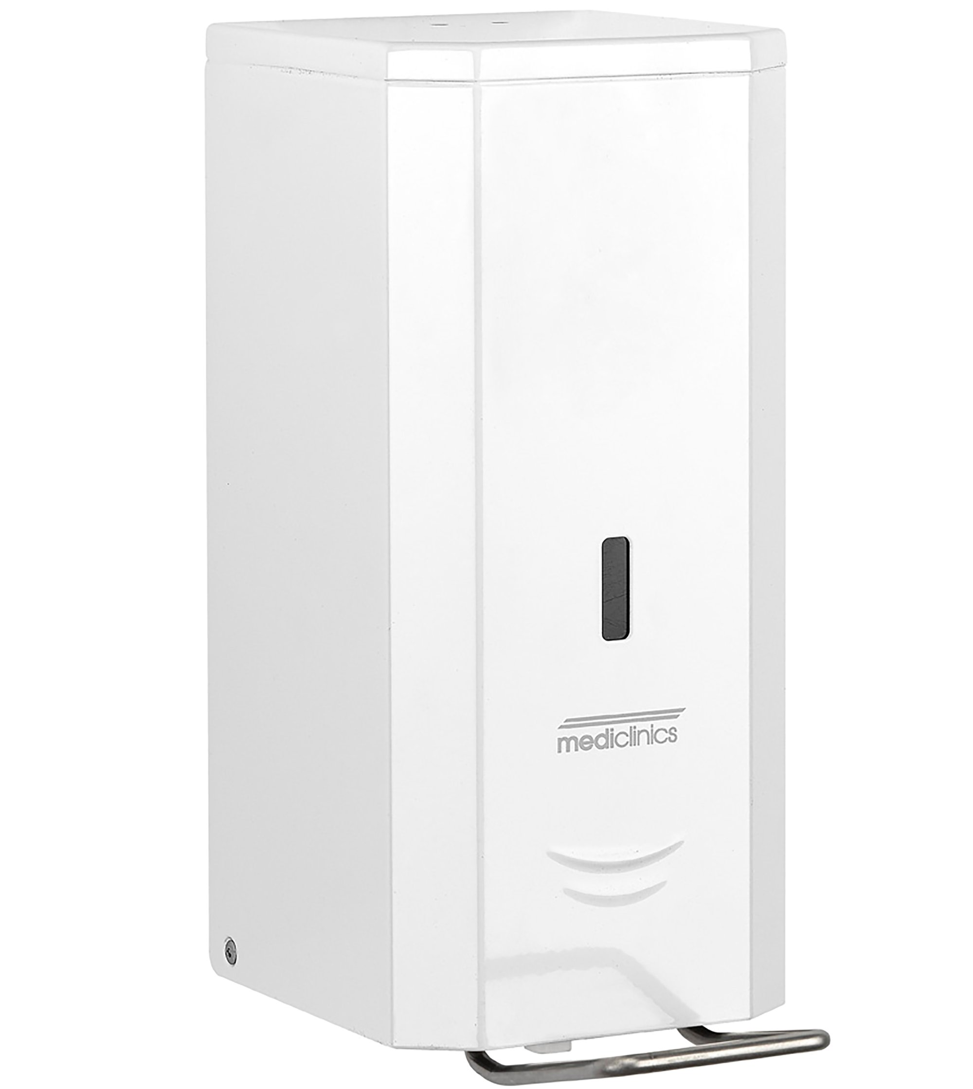 Dosificador de jabón líquido. Accionamiento manual. Acero inox. blanco. Capacidad 1,5 l Dosificador de jabón líquido. Accionamiento manual. Acero inox. blanco. Capacidad 1,5 l