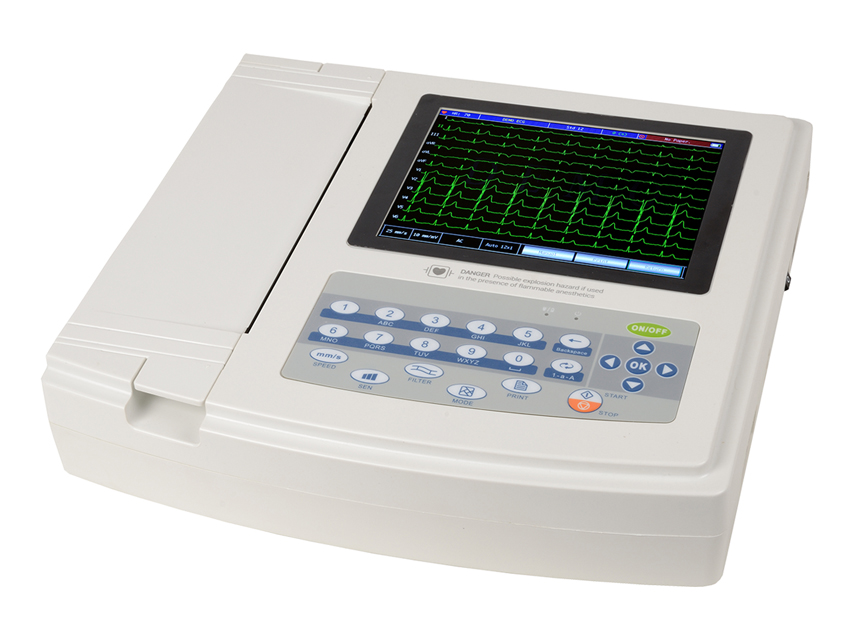 Electrocardiógrafo de 12 canales 1200G con pantalla de 8" Electrocardiógrafo de 12 canales 1200G con pantalla de 8"