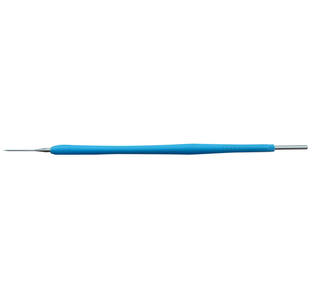 Electrodo estéril desechable de acero inoxidable, 152 mm (mango de 146 mm), punta en aguja