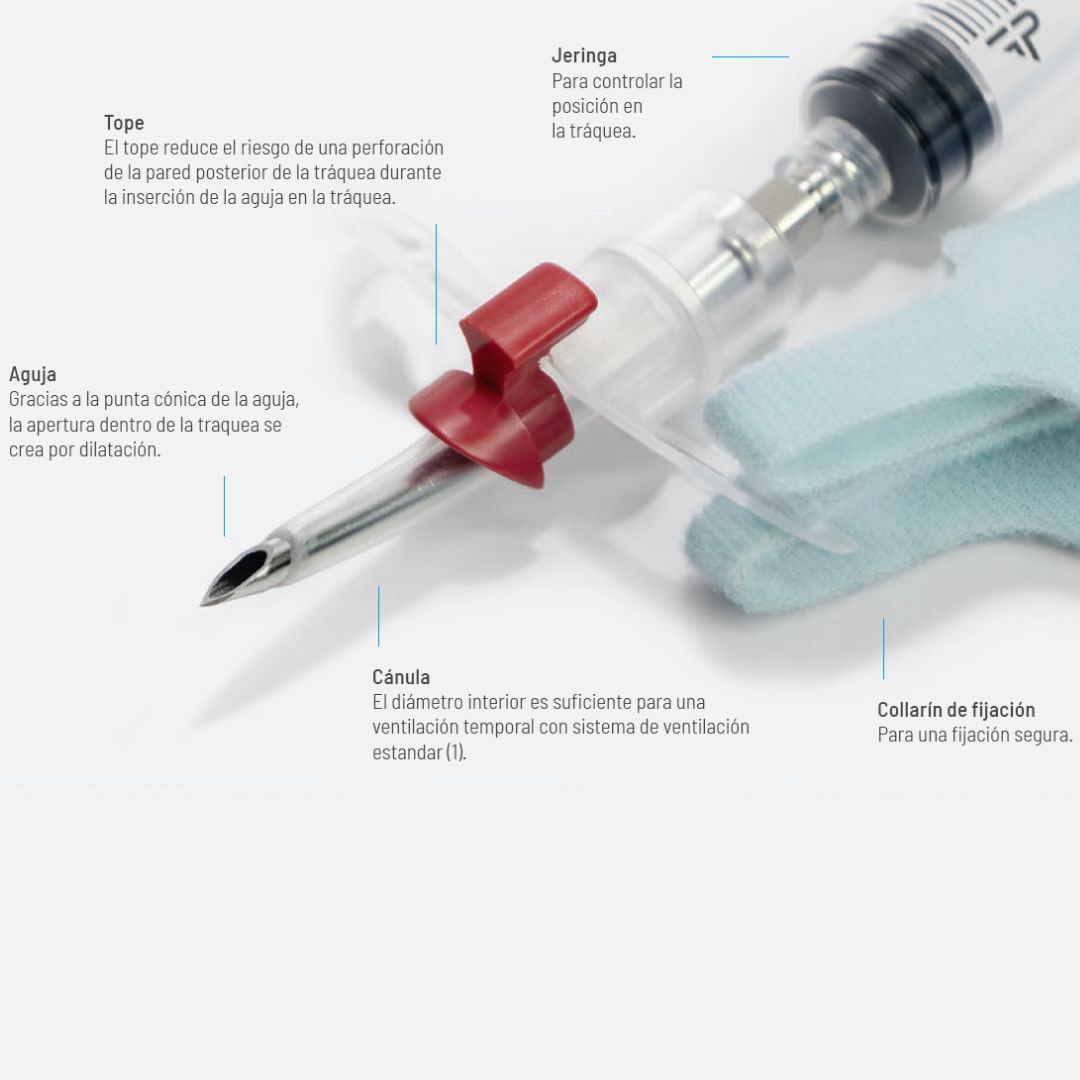 Equipo de Cricotirotomía Percutánea Quicktrach I para niños Equipo de Cricotirotomía Percutánea Quicktrach I para niños