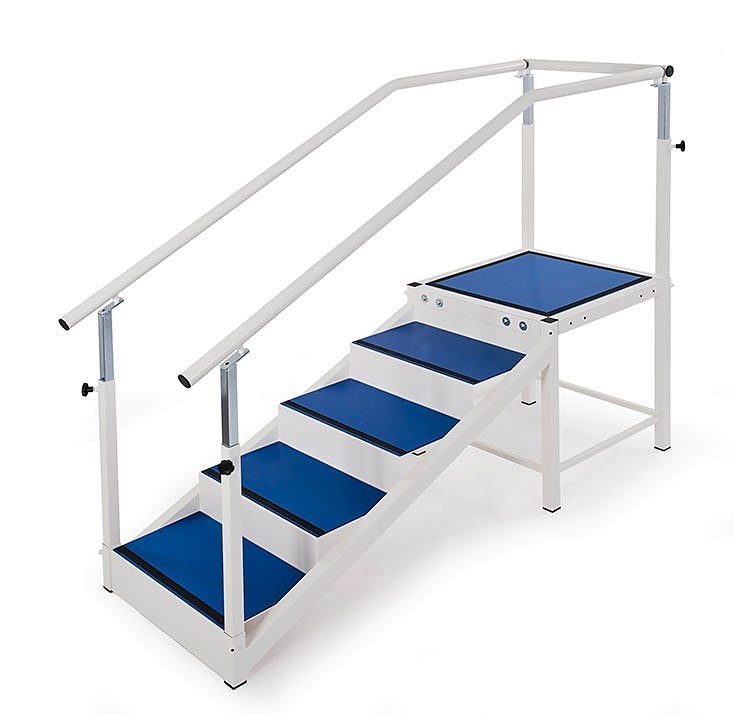 Escalera de un tramo para rehabilitación, 4 escalones Escalera de un tramo para rehabilitación, 4 escalones