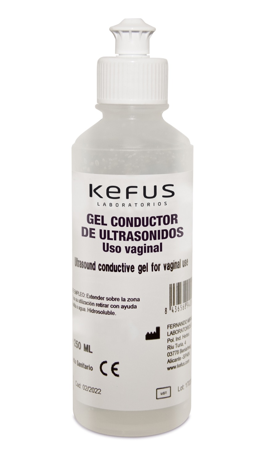 Gel conductor ultrasonidos vaginal Kefus. 250 ml