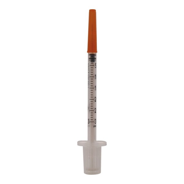 Jeringa insulina 0,3 ml con aguja de 0,3 mm. x 8 mm. ICO PLUS 3. Caja de 100