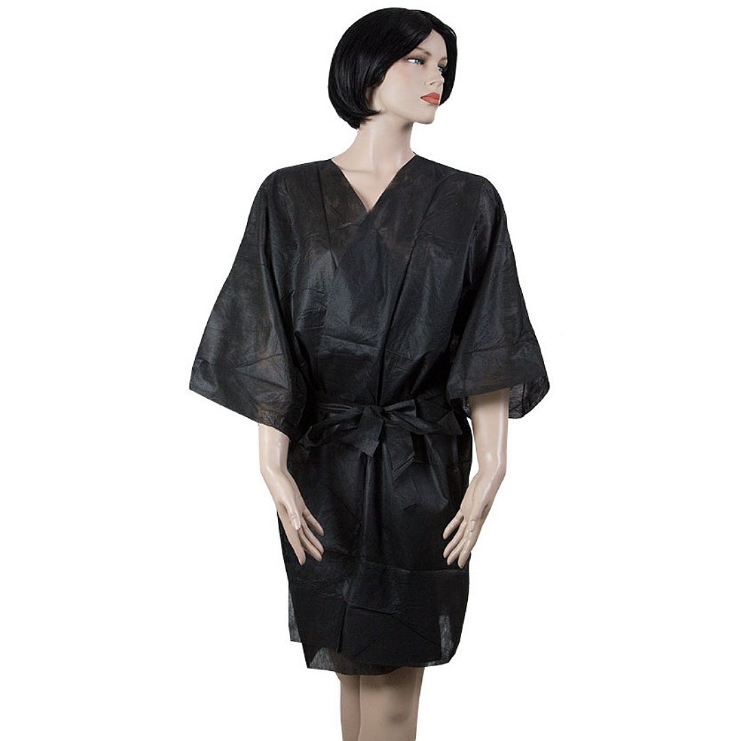 Kimono de polipropileno de 30gr. Color negro