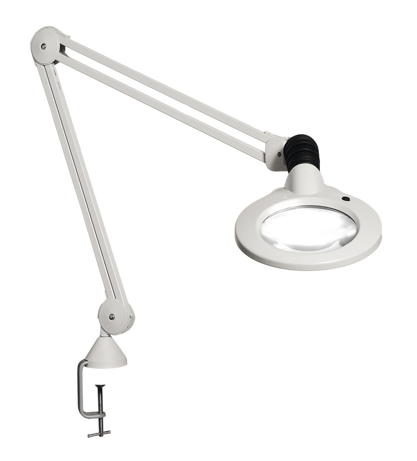 Lámpara con aumento 5 dioptrias KFM LED - Anclaje a mesa Lámpara con aumento 5 dioptrias KFM LED - Anclaje a mesa