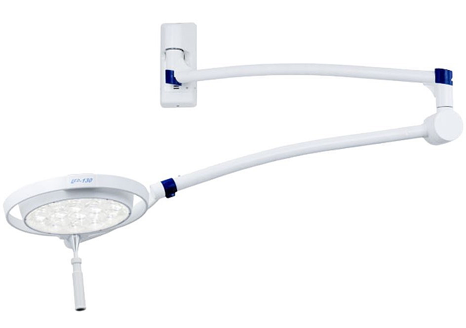 Lámpara de cirugía LED 130 Dental, 65.000lux a 1m, Dr Mach. Anclaje a pared Lámpara de cirugía LED 130 Dental, 65.000lux a 1m, Dr Mach. Anclaje a pared