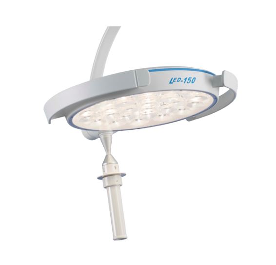 Lámpara de cirugía LED 150F, 110.000 lux, Dr.Mach. Techo hasta 3m Lámpara de cirugía LED 150F, 110.000 lux, Dr.Mach. Techo hasta 3m