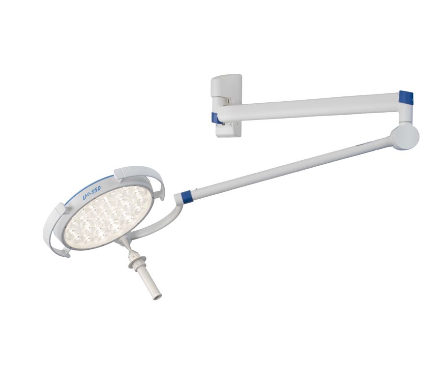 Neuropatía Oeste Reducción Lámpara de cirugía LED 150F, 110.000 lux, Dr.Mach. Soporte a pared |  Lámparas para cirugía de pared