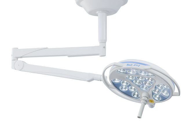Lámpara de cirugía LED 2SC, Dr.Mach, 115.000 lux a 1 m. Fijación a techo hasta 3m