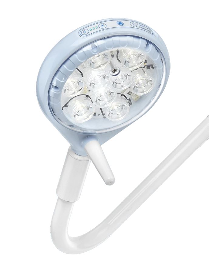 Lámpara de cirugía LED Saturno con ajuste de color, 50.000 lux a 1 m. Soporte a techo Lámpara de cirugía LED Saturno con ajuste de color, 50.000 lux a 1 m. Soporte a techo