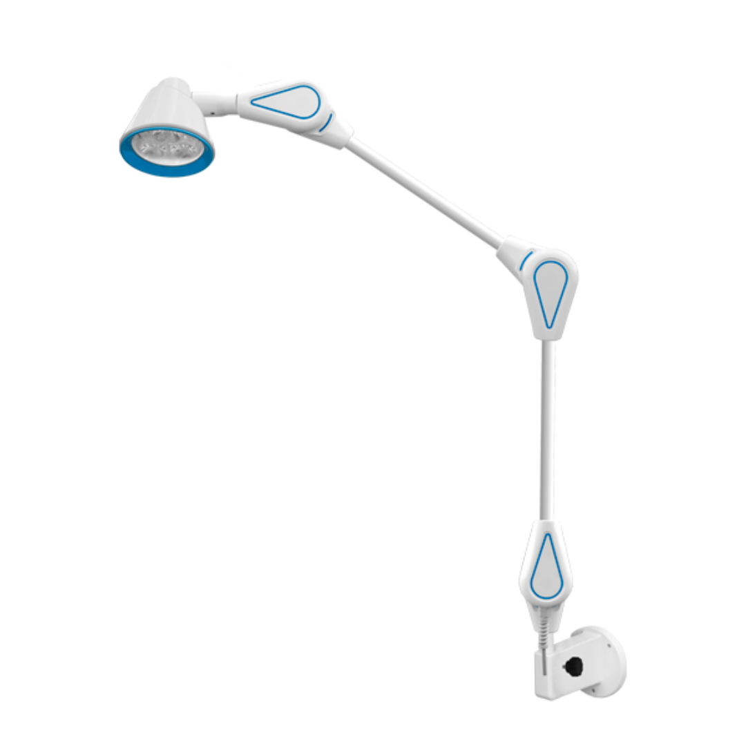 Lámpara de examen Alfa Fix, 70.000lux a 50cm. Anclaje a pared Lámpara de examen Alfa Fix, 70.000lux a 50cm. Anclaje a pared