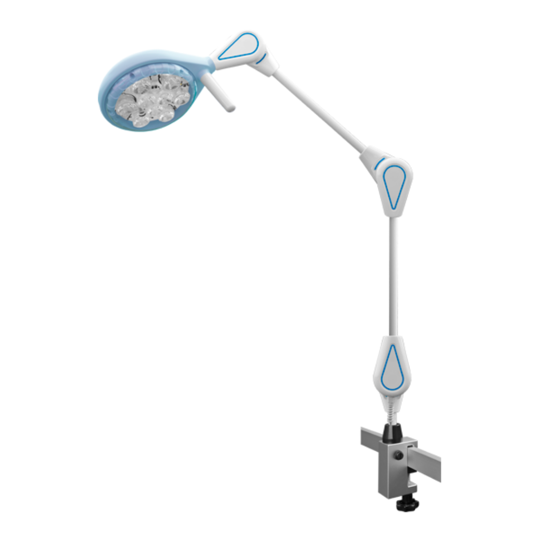 Lámpara de examen Primafix, 115.000 lux a 50 cm. Anclaje a raíl Lámpara de examen Primafix, 115.000 lux a 50 cm. Anclaje a raíl
