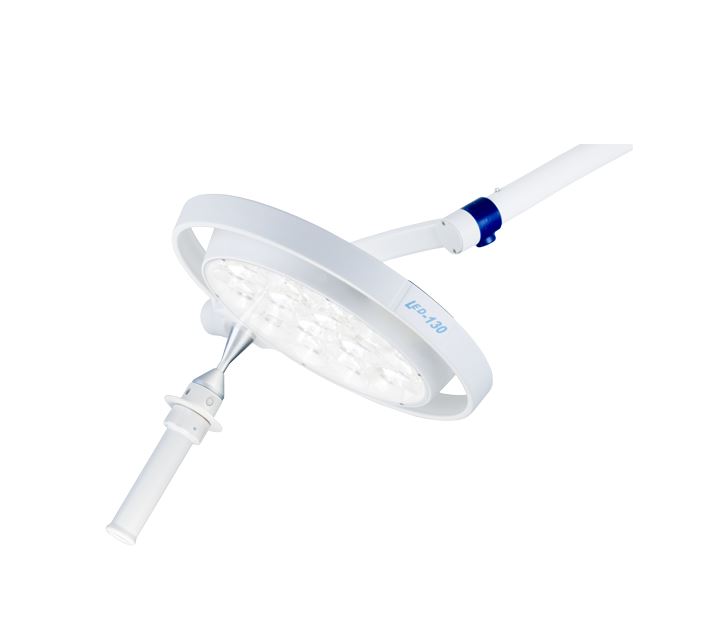 Lámpara de exploración LED 130, 60.000 lux, Dr.Mach. Base rodable y brazo corto Lámpara de exploración LED 130, 60.000 lux, Dr.Mach. Base rodable y brazo corto