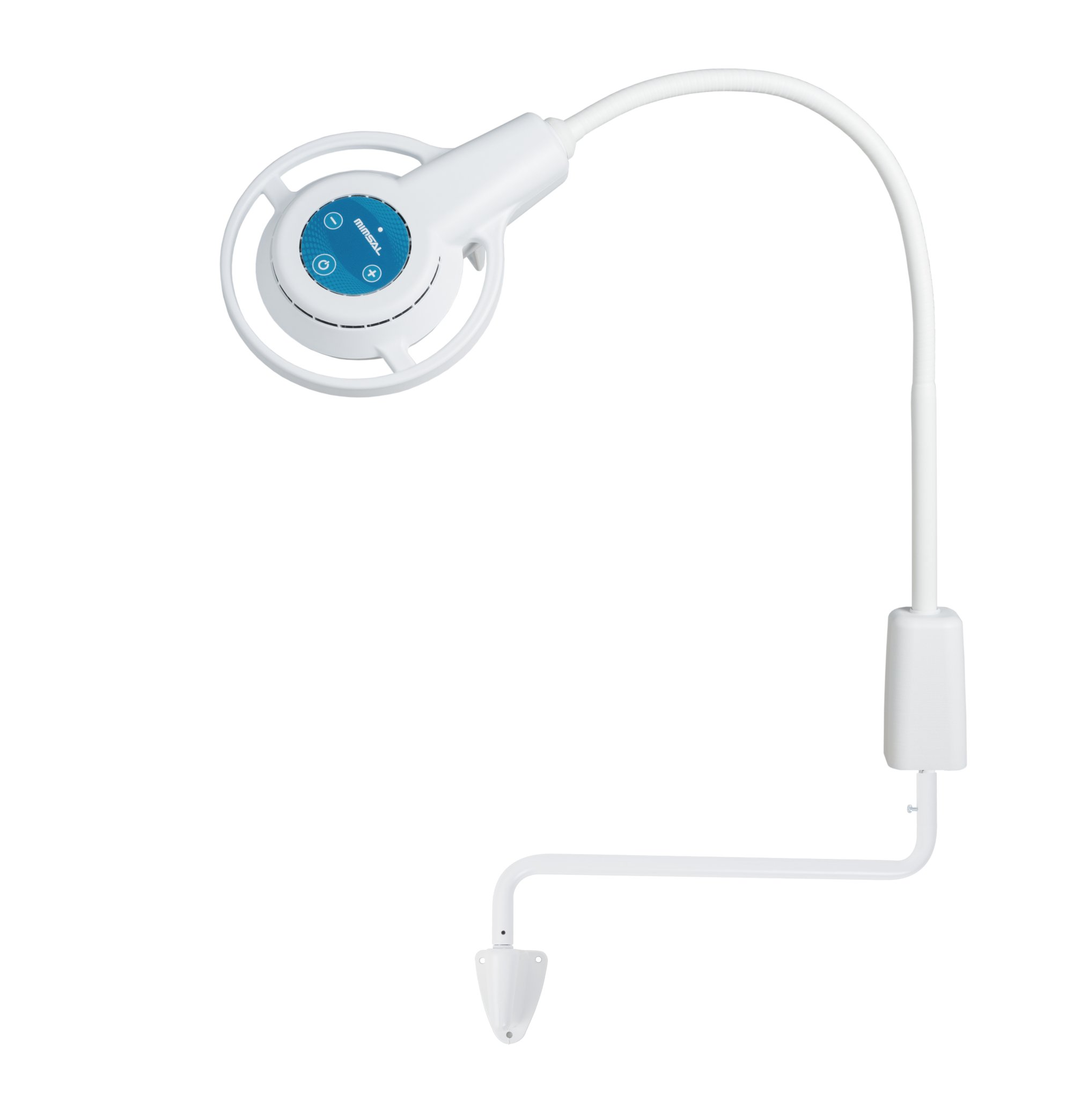 Lámpara de reconocimiento MS FLEX PLUS con brazo flexible y regulador de intensidad. Anclaje a pared con brazo extensor Lámpara de reconocimiento MS FLEX PLUS con brazo flexible y regulador de intensidad. Anclaje a pared con brazo extensor