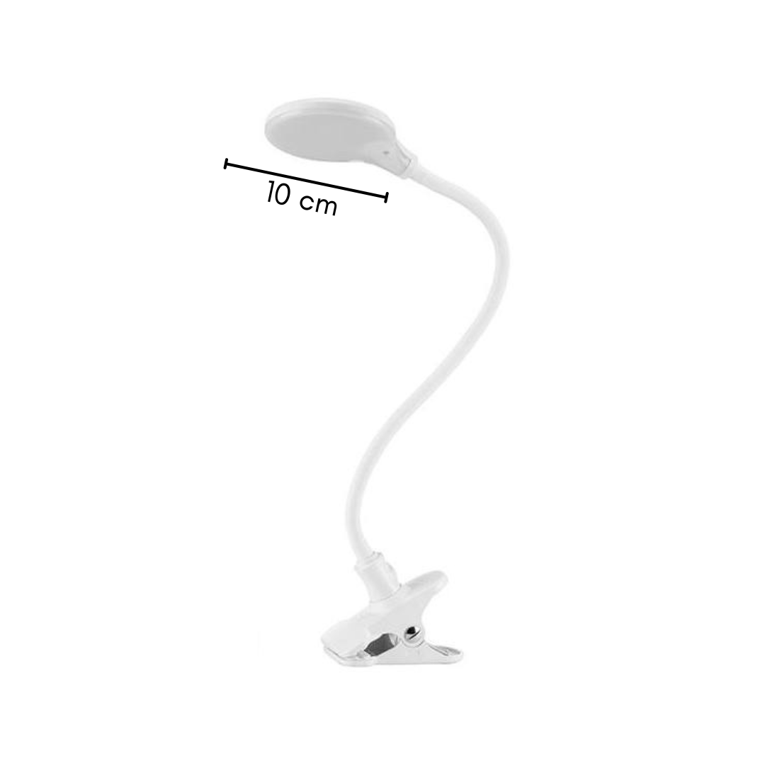 Lámpara circular de sobremesa flexible con 2 modos de iluminación