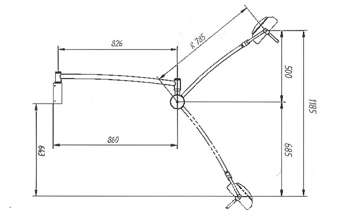 Lámpara L21-25 LED, 50.000 lux, con soporte a pared Lámpara L21-25 LED, 50.000 lux, con soporte a pared