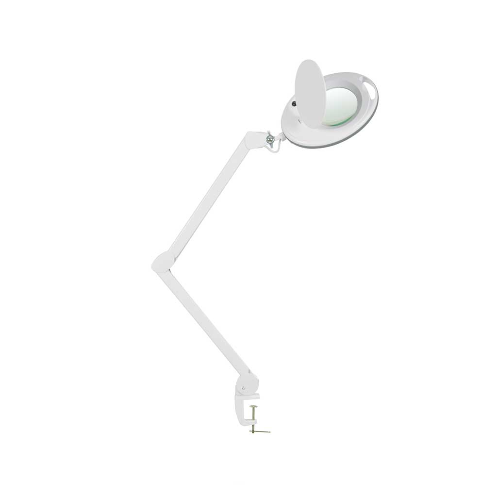 Lampara LED con lupa de 5 aumentos, Mega. Anclaje a mesa Lampara LED con lupa de 5 aumentos, Mega. Anclaje a mesa
