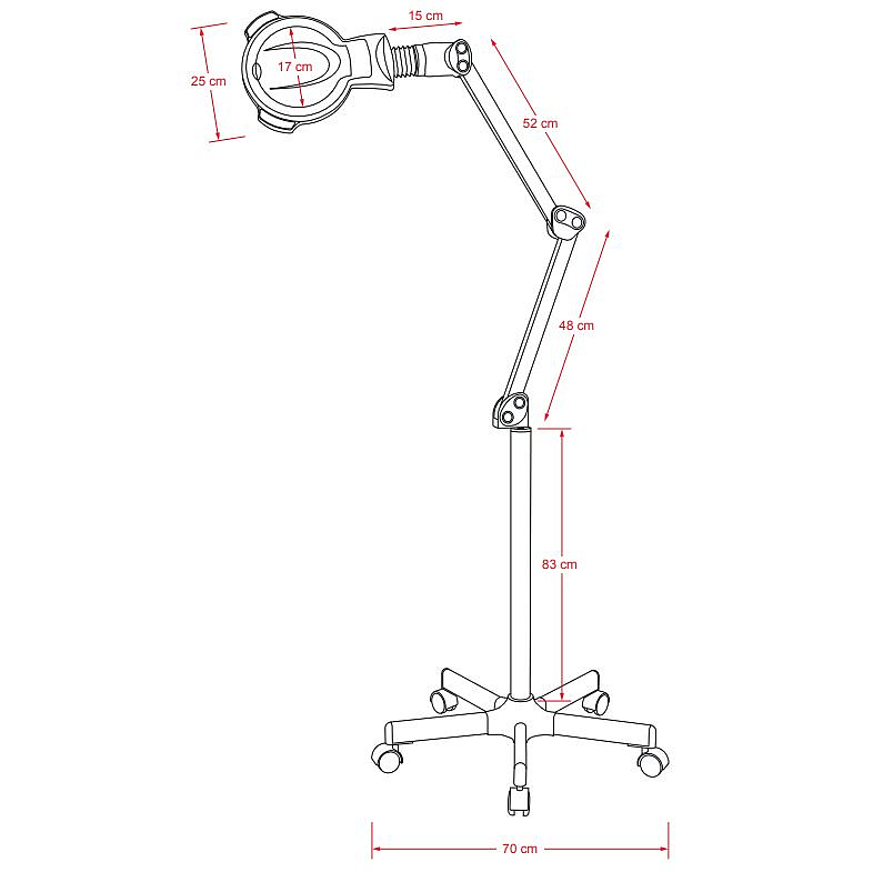 Lámpara lupa LED de luz fría con lupa de 5 aumentos, modelo 1006. Base rodable Lámpara lupa LED de luz fría con lupa de 5 aumentos, modelo 1006. Base rodable