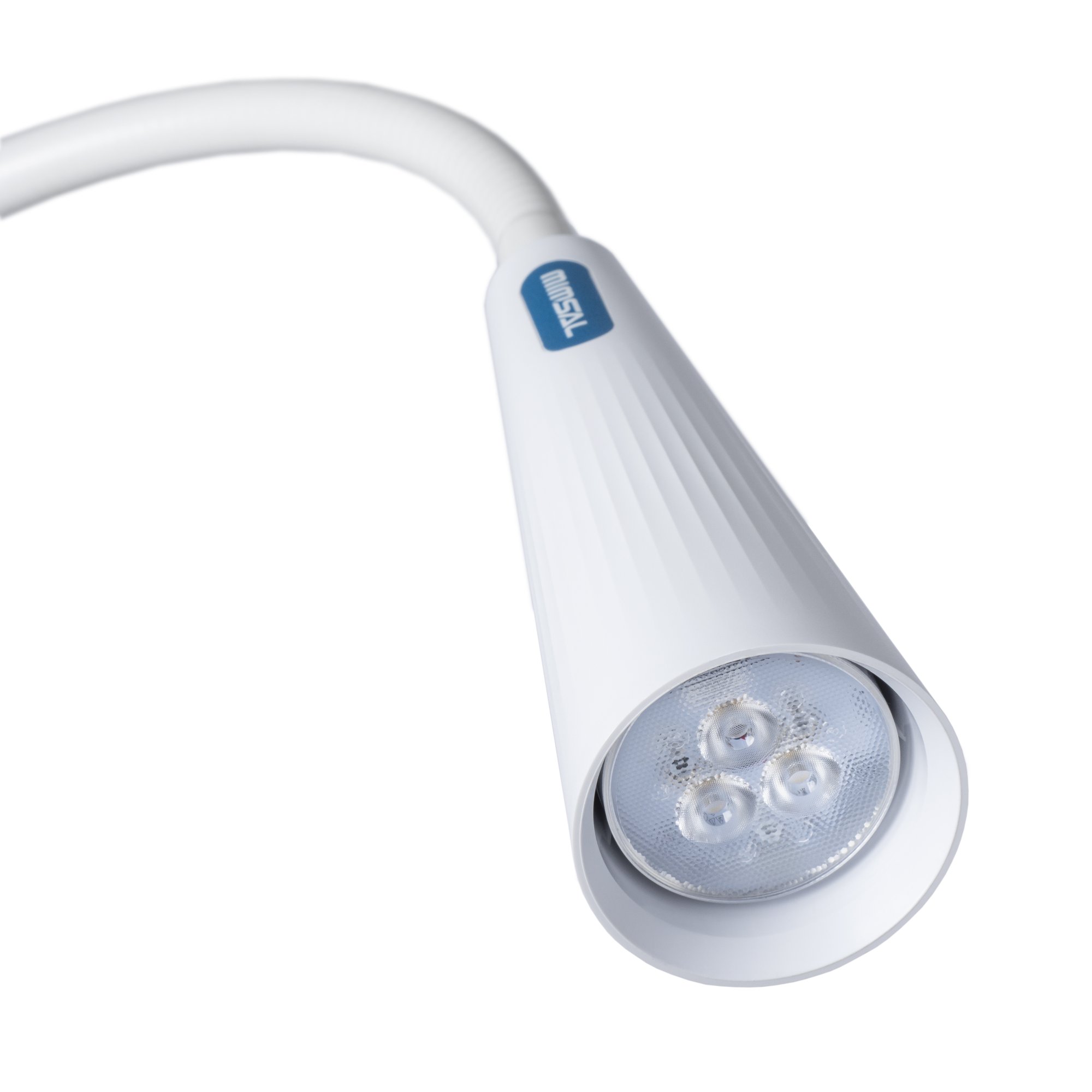 Lámpara Luxiflex LED II de exploración avanzada, 25.000 lux a 50 cm. Anclaje a pared con brazo extensible