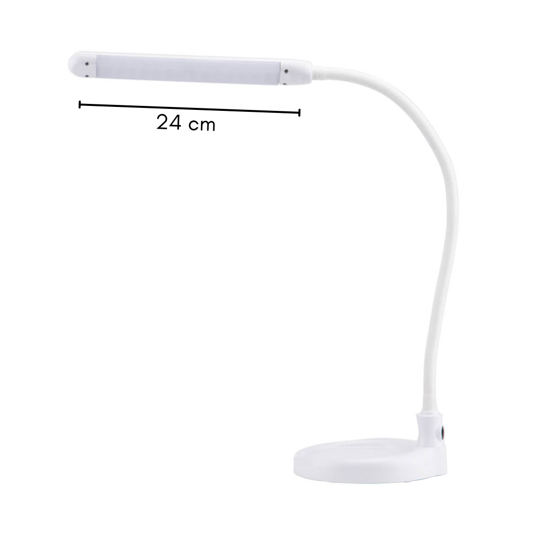 Lámpara de sobremesa flexible con 2 modos de iluminación