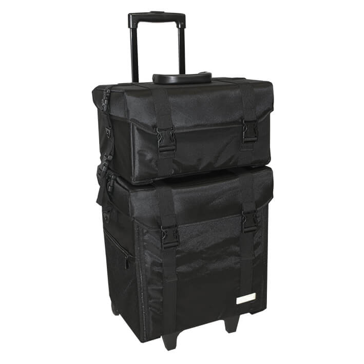 Maleta doble de nylon 40,5x29x42cm. Color negro Maleta doble de nylon 40,5x29x42cm. Color negro