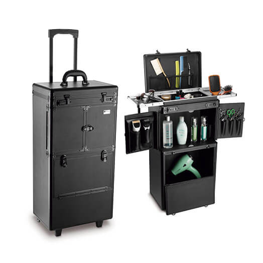 Maleta trolley polipiel para peluquería y barbería Maleta trolley polipiel para peluquería y barbería