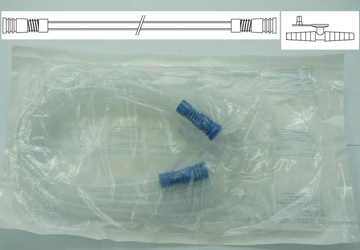 Tubo de conexión 6 x 8,5 mm de 3 m, conectores hembra - hembra + macho con control de vacío