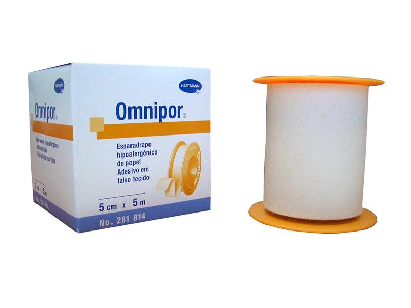Esparadrapo Omnipor blanco 5 cm x 9 m. Caja de 6 unidades