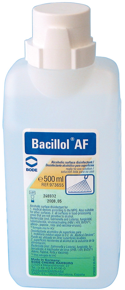 Desinfectante para superficies alcohólico Bacillol AF. 1 litro