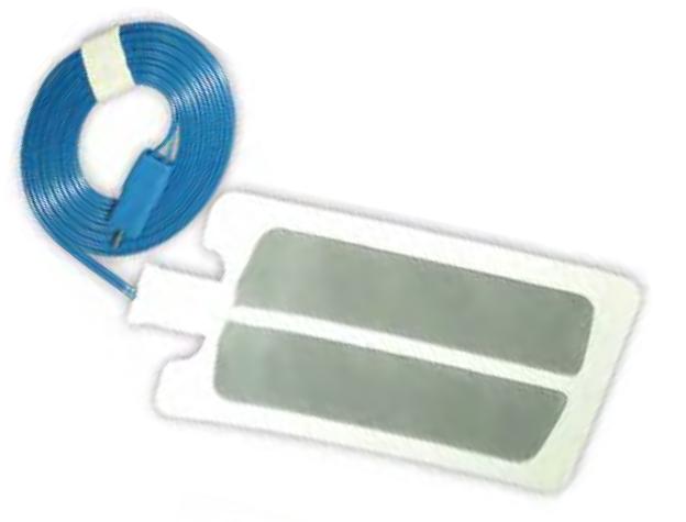 Placa desechable para adultos, de hidrogel y soporte foam, 202x101mm, bipolar (control REM), cable de 300cm y conexión Valleylab