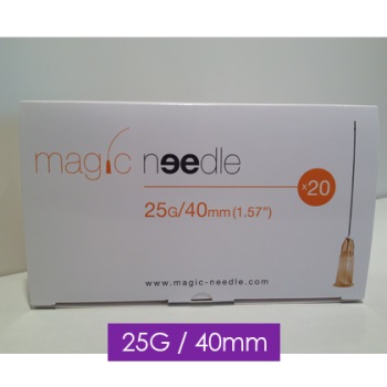 Microcánula flexible Magic Needle 25G x 40 mm. Caja de 25 unidades