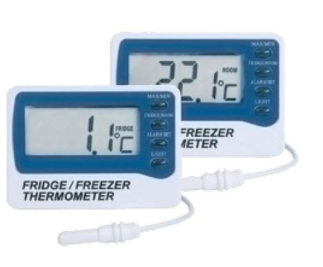 Termómetro digital para cámaras frigoríficas máxima y mínima, con certificado de temperatura en 3 puntos