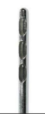 Cánula de aspiración 3 orificios, 125mm x Ø 2.10mm. Un solo uso. Caja de 10 unidades