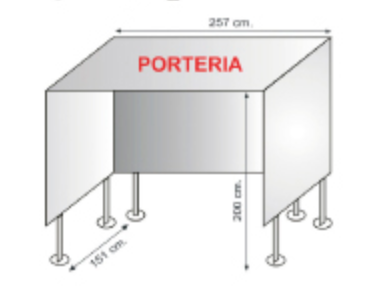 Jaula de Rocher en Portería para polioterapia 2.57m x 1.51m x 2m. Jaula de Rocher en Portería para polioterapia 2.57m x 1.51m x 2m.