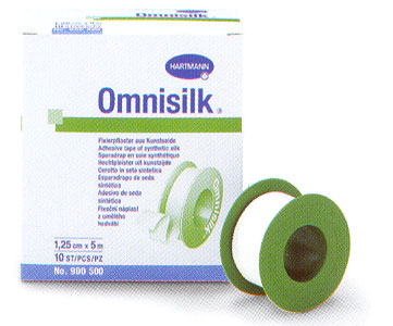Esparadrapo de seda sintética Omnisilk 1,25 cm x 9,2 m